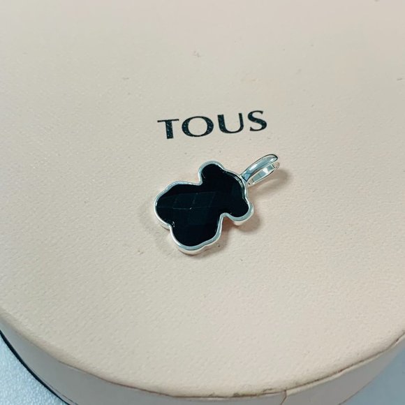 TOUS  Silver and faceted onyx TOUS Black Color Pendant sterling silver - Picture 7 of 8